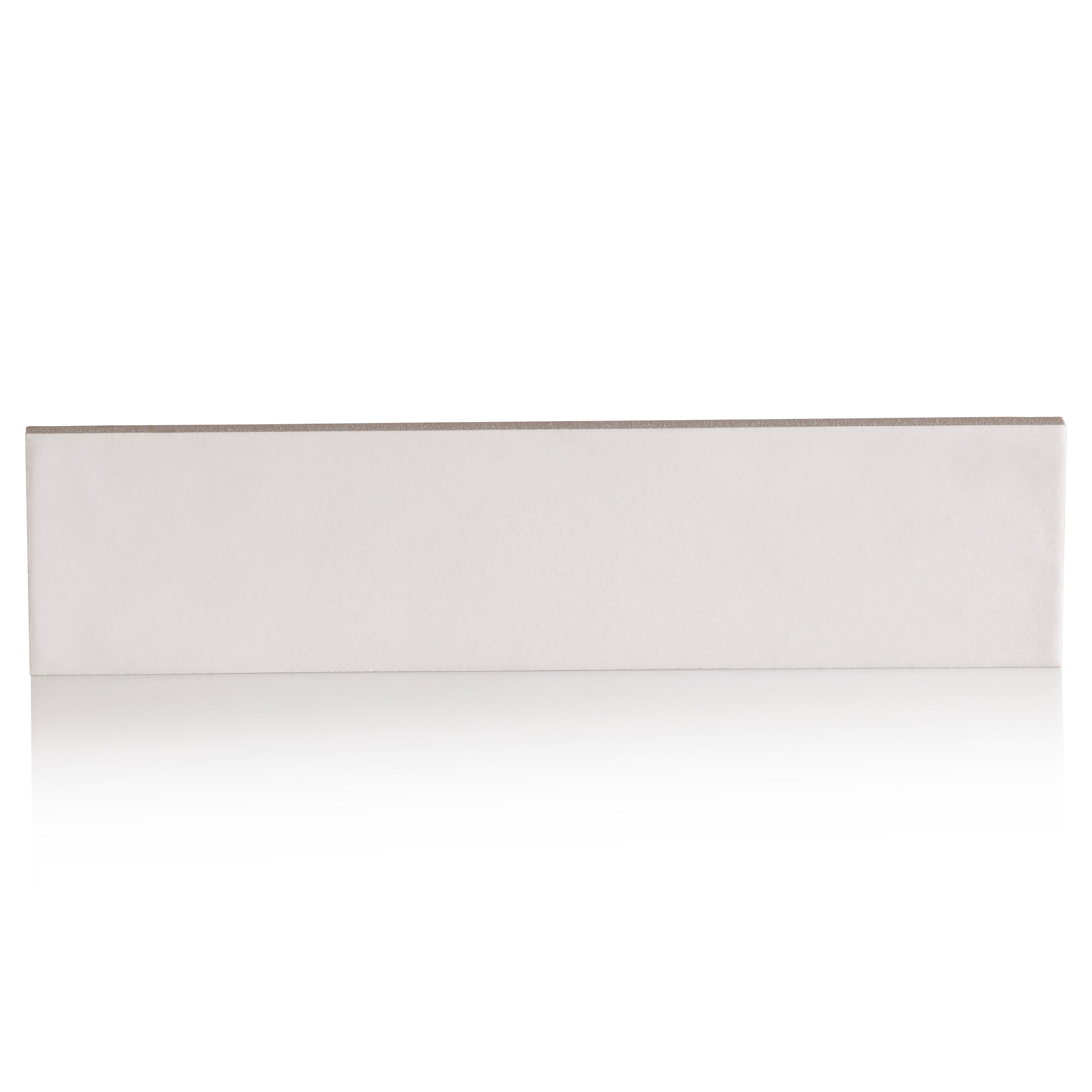 2x10 Modern Brick White Matte porcelain tile - Industry Tile
